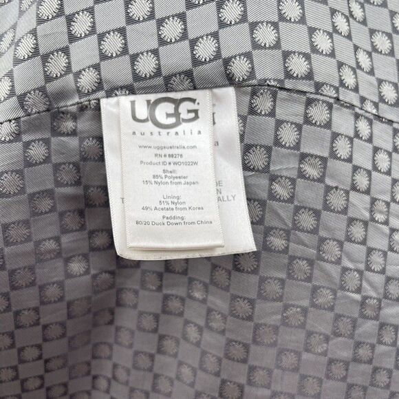 Ugg Australia womans puffer jacket small duck down black hoodie BoxL - Picture 7 of 11